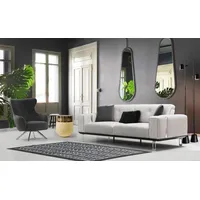 JVmoebel Sofa Sofagarnitur Sofa Luxus 3+1 Sitz Sofas Sessel Stoff Design Sitzpolster, Made in Europa weiß