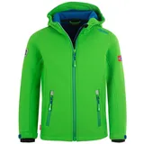 TROLLKIDS Trollfjord Softshelljacke - Bright Green / Med Blue - 164 cm