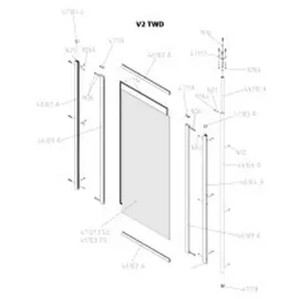 Kermi Vario 2000 Seitenwand V2TWD0801422K 71,4-74,6x140cm, weiß, Kerolan Perl