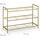 Relaxdays Schuhregal 70 x 50 x 26 cm offen / gold