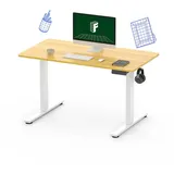 FLEXISPOT Schreibtisch Basic Plus Elektrisch höhenverstellbarer Schreibtisch (MIT einteiliger Tischplatte), 2-Fach-Teleskop, mit Memory-Steuerung 100 cm x 60 cm