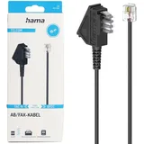 Hama Anschlusskabel, TAE-N-Stecker - Modular-Stecker 6p2c, 10 m