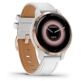 Garmin Venu 2S 40 mm Silikonarmband weiß/rosegold