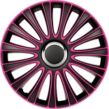 Auto-Style Satz Radzierblenden LeMans 14-Zoll Schwarz/Pink