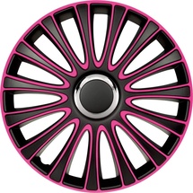 Auto-Style Satz Radzierblenden LeMans 14-Zoll Schwarz/Pink