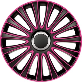 Auto-Style Satz Radzierblenden LeMans 14-Zoll Schwarz/Pink