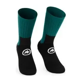 Assos tactica t5 unisex mtb socke schwarz grun - 35-38