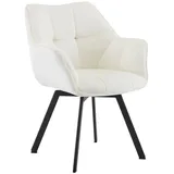 CLP Esszimmerstuhl Jordi aus Samt Drehbarer Sessel für Wohn- und Essbereiche Ergonomisches Design belastbar bis 150 kg