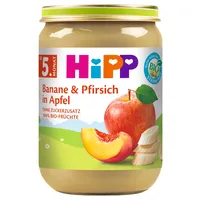 HiPP Früchte Banane und Pfirsich in Apfel 6 x 190 g
