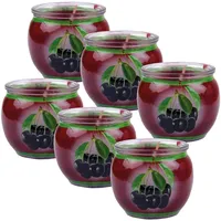 HS Candle Duftkerze Motiv 6er Pack Black Cherry