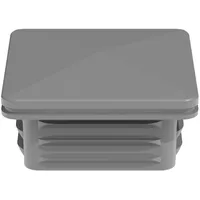 GROJA Pfostenkappe 6 x 6 cm Grau/Aluminium