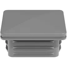 GROJA Pfostenkappe 6 x 6 cm Grau/Aluminium