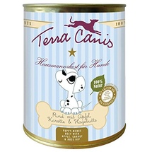 Terra Canis Welpenmenü Rind mit Apfel, Karotte & Hagebutte  6 x 800 g