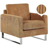 Beliani Sessel, Braun, 1-Sitzer, 76x82x82 cm, Wohnzimmer, Sessel, Polstersessel