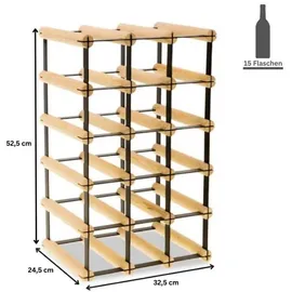 Proregal Weinregal 52,5 x 32,5 x 24,5 cm Natur