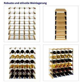 Proregal Weinregal 62,5 x 52,5 x 24,5 cm Natur