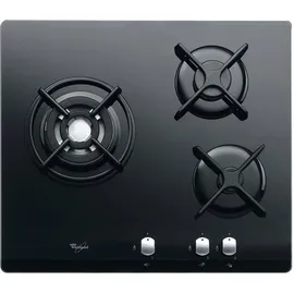 Whirlpool AKT 404/NB Schwarz, Integriert, Gaskochfeld, 3 Zonen,