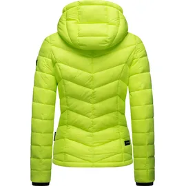 Marikoo Damen, Jacke Steppjacke Winter Übergangsjacke gesteppt Herbst B403 [B403-Kuala-Neon-Grün-Gr.XS] - XS