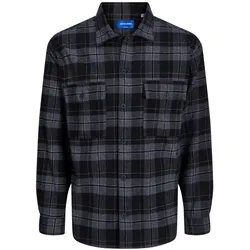 Langarmhemd »JORBLAFRI CHECK OVERSHIRT LS BF«, mit Brusttaschen, Gr. XS - N-Gr, black, , 41469368-XS N-Gr