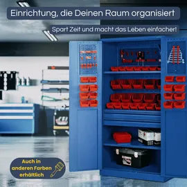 Jan Nowak Werkzeugschrank mit Lochwand SZYMON 185 x 92 x 50 cm, Freizeit, Heimwerken, Werkzeugaufbewahrung