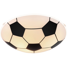 GLOBO Kinder Decken Lampe DIMMBAR Fußball Glas Leuchte FERNBEDIENUNG im Set inkl. RGB LED Leuchtmittel