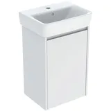 Geberit Renova Plan Handwaschbecken-Set 504034001 Waschtisch weiß, Korpus/Front weiß / lackiert seidenmatt Breite 45 cm