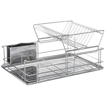 5five simply smart Abtropfgestell 2 Ebenen 34 x 40 x 3 cm Farbe Silber