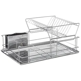 5five simply smart Abtropfgestell 2 Ebenen 34 x 40 x 3 cm Farbe Silber