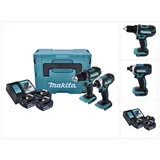 Makita Bohrmaschine + DTD 152 Akku Schlagschrauber + 3x A (Akkubetrieb)