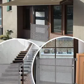 Relaxdays Türschutzgitter, grau