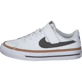 Nike Court Legacy Sneaker Jungen 102 white/black-desert ochre-gum light brown 34
