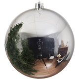 Decoris season decorations Weihnachtskugel Kunststoff, Silber