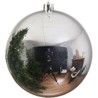 Decoris season decorations Weihnachtskugel Kunststoff Silber