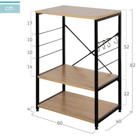 Max Home Vorratsschrank Küchen-Sideboard 60 x 40 x 82 cm Weiß