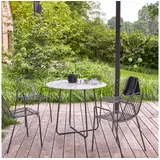 Tikamoon Elio Gartentisch Ø 90 x 4 cm grau