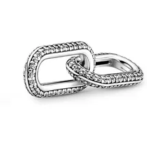 Pandora Doppeltes Verbindungselement Styling Pavé Weiß
