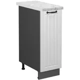 Vicco Apothekerschrank Fame-Line, Weiß Landhaus, 30 cm, AP Marmor, zur Kombination mit weiteren Modulen der Fame-Line Serie
