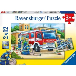 Ravensburger  7574 Puzzle Polizei und Feuerwehr 2 X 12 Teile 7574