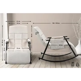 CLP Schaukelstuhl Cathy creme/Samt