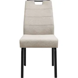 Hela 4-Fußstuhl ELVAS Polyester beige/schwarz