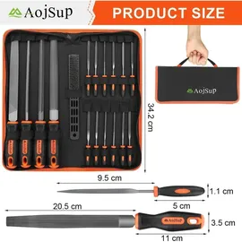 luxuskollektion Feilen Set 18-tlg. Metall und Holz