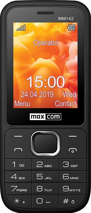 Maxcom MM142 Dual SIM Mobile Phone Black (2.40", 4 MB, 2G), Tastenhandy, Schwarz