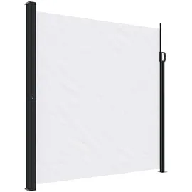 vidaXL Seitenmarkise 200 x 300 cm Weiß Polyester