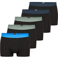 SCHIESSER Boxershorts 5er Pack Blau / Grün / Schwarz / Mehrfarbig XXL