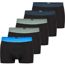 SCHIESSER Boxershorts 5er Pack Blau / Grün / Schwarz / Mehrfarbig XXL