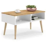 raumhirsch furniture Couchtisch Sandi Weiß Eiche 90 x 55 x 55 cm
