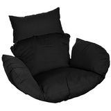 Home Deluxe Polyrattan Hängesessel CIELO - Schwarz nur Kissen