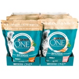 PURINA ONE Bifensis Adult Katzentrockenfutter 750 g verschiedene Sorten, 8er Pack