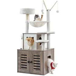 VEVOR Kratzbaum Katzenbaum Katzenkratzbaum Kletterbaum Spielbaum 575x500x1380mm