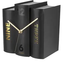 Karlsson KA5729 Book Uhr, Tischuhr, Papier, Schwarz, One Size